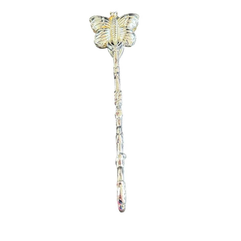 Vintage Godinger Silver Plated Butterfly Floral Ornate Serving Tongs
